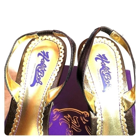 NEW-HALE Bob Acrylic Heels Brown Slingback Sandals - Picture 6 of 8